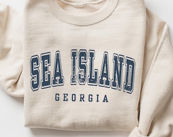 Sea Island Georgia Sweatshirt, Georgia Beach Crewneck, Coastal Vacation Souvenir