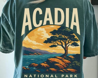 Acadia National Park Shirt, Maine Travel Souvenir Comfort Colors Tee