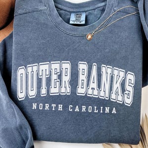 Outer Banks North Carolina Comfort Colors® Beach Crewneck Sweatshirt, Hometown State Pride Gift