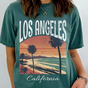 Retro Los Angeles California Beach Tshirt Gift Tee