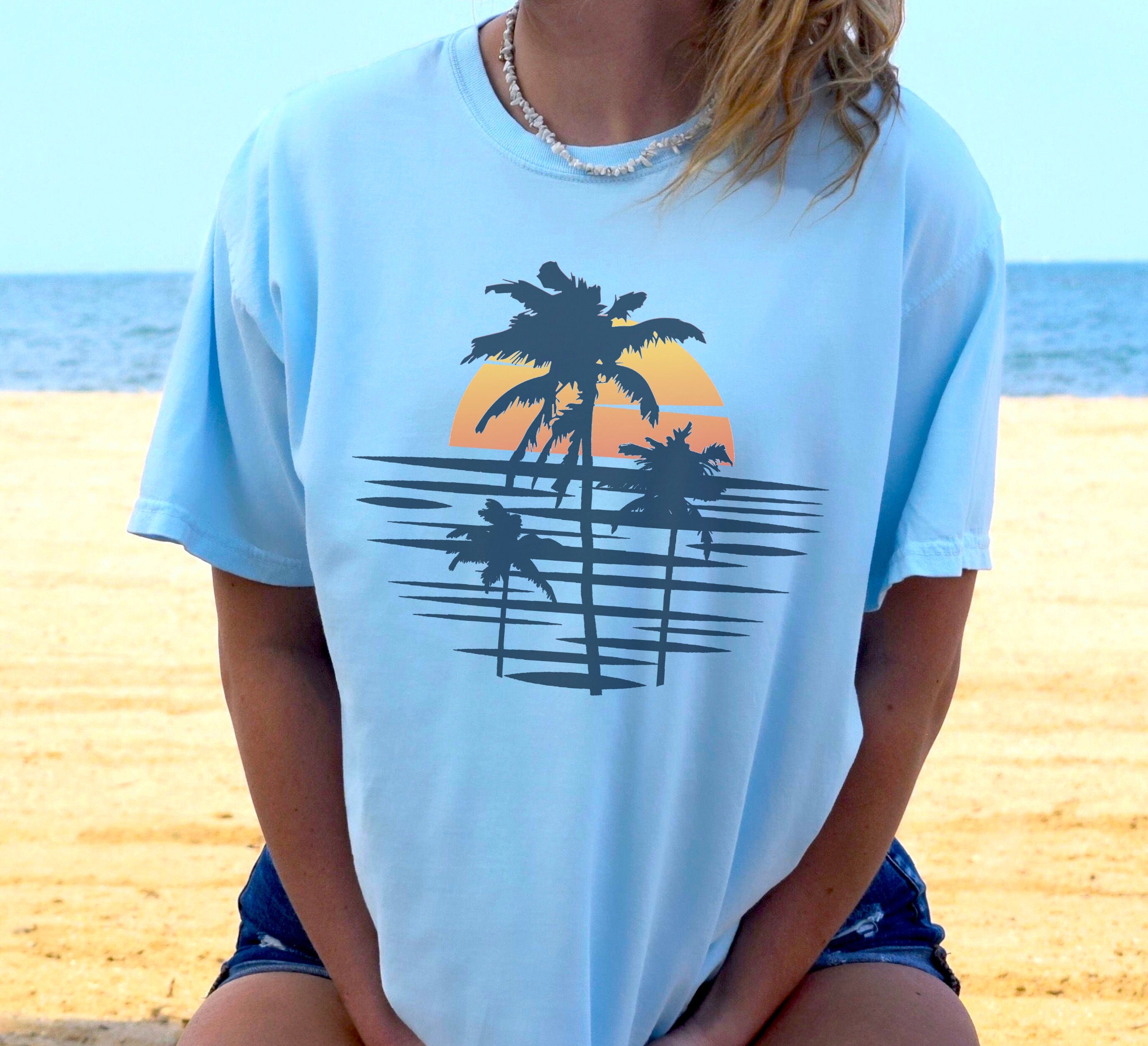 Palm Tree T-Shirt - Beach, Ocean Palm Tree T-Shirt - Beach, Ocean