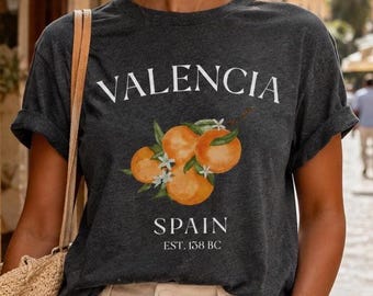 Valencia Spain Shirt, Oranges Vacation Tee