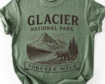 Glacier National Park Comfort Colors® Tshirt Gift Tee