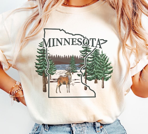 Minnesota Hiking T Shirt, Northwoods Lake Weekend Getaway Tee