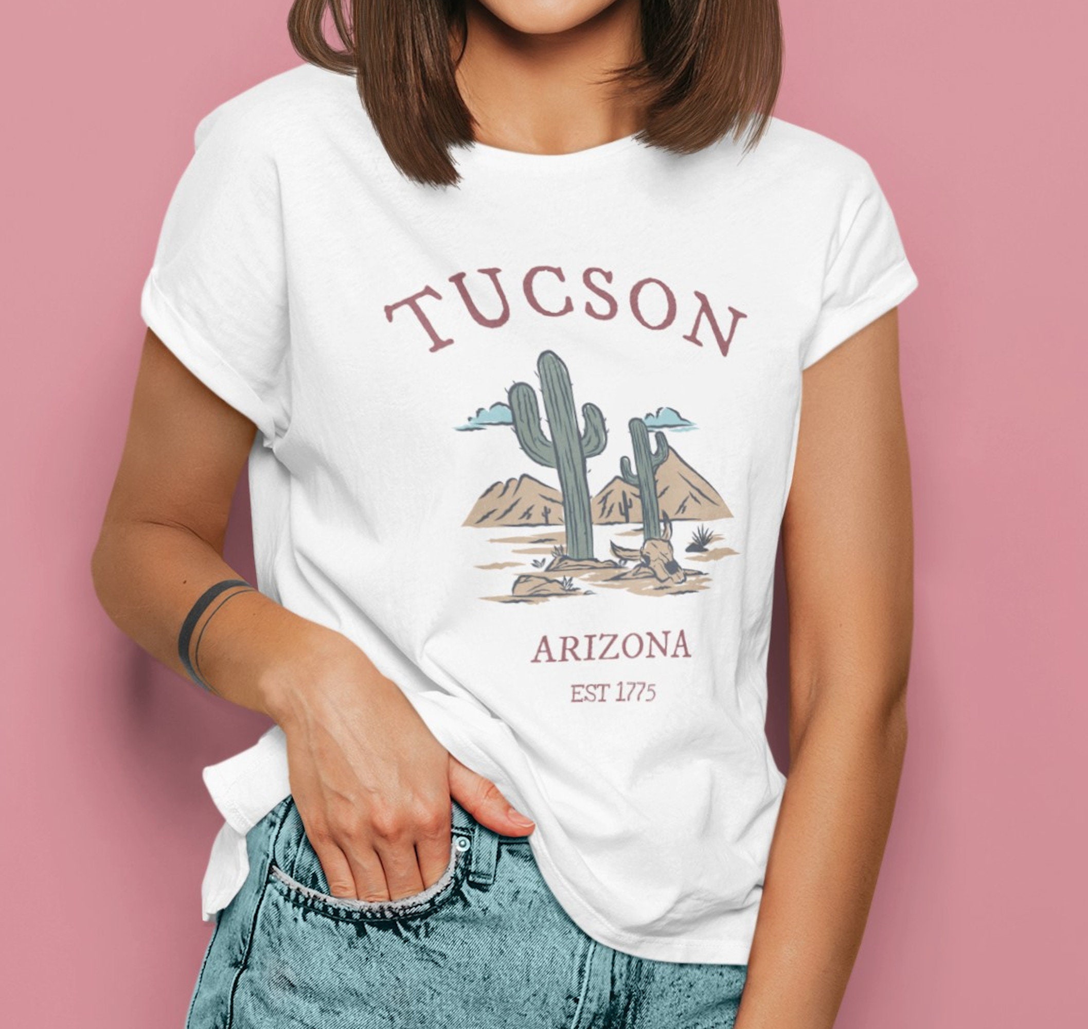 Tucson Arizona Tshirt, Desert Southwest Travel Souvenir Tee - Etsy