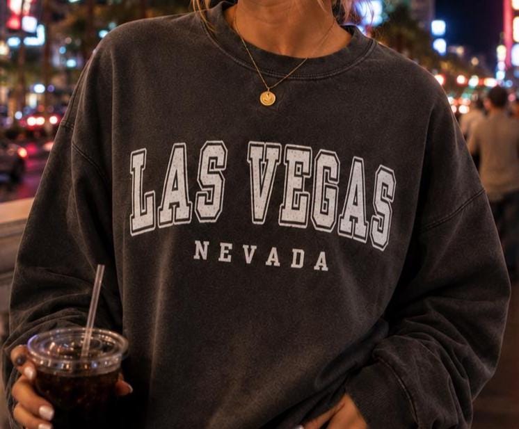 Las Vegas Nevada Sweatshirt, Vegas Girls Trip Crewneck - Etsy