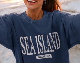 Sea Island Georgia Beach Crewneck Sweatshirt Gift Pullover