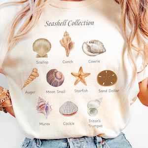 Seashell Collection Comfort Colors® Beach Tshirt Gift Tee