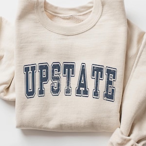 Upstate Crewneck Sweatshirt Gift, New York Pullover Souvenir
