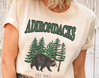 Adirondacks Bär Shirt, Upstate New York Wander-T-Shirt