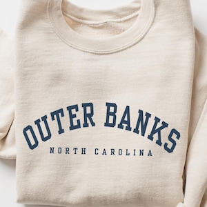 Outer Banks North Carolina Beach Crewneck Sweatshirt Gift