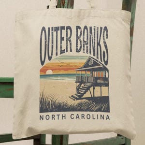 Outer Banks North Carolina Shopping Tote Bag Gift