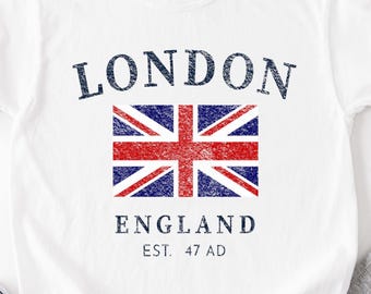 Kids London England Tee, Youth UK Vacation Shirt