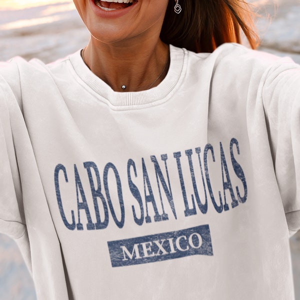 Cabo San Lucas Sweatshirt, Mexiko Rundhalsausschnitt, Mexiko Strandshirt, Spring Break Rundhalspullover, Road Trip Sweatshirt