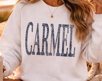 Carmel By The Sea California Comfort Colors Crewneck-tröja, souvenirtröja för strandresor