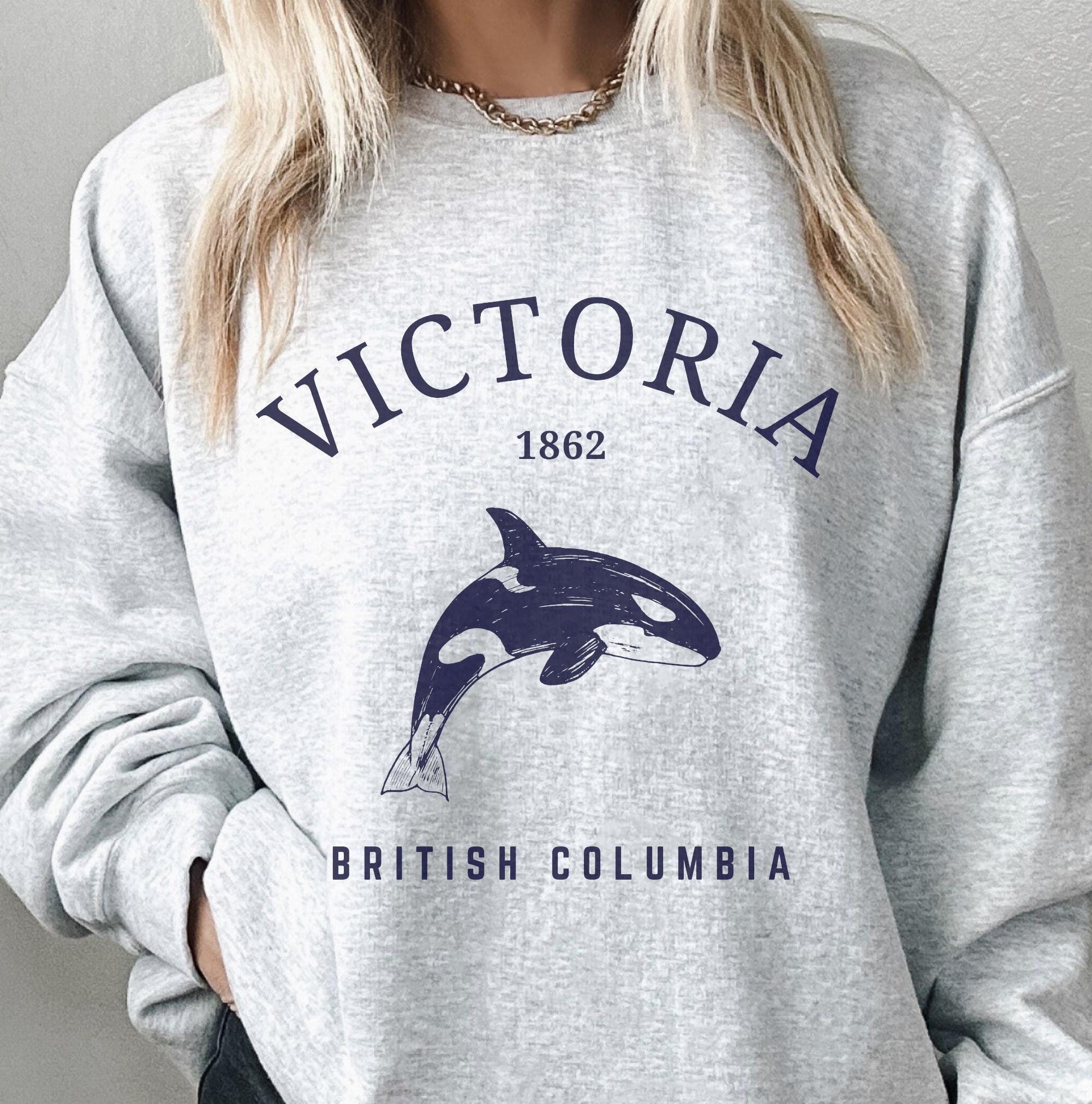 Victoria Orca Killer Whale Crewneck Sweatshirt Gifts, British Columbia Pullover