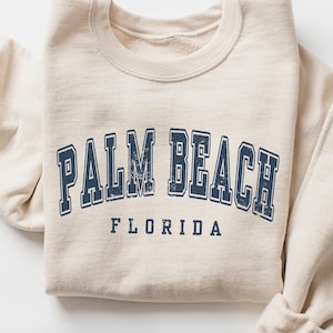 Palm Beach Florida Crewneck Sweatshirt Gift Pullover Souvenir