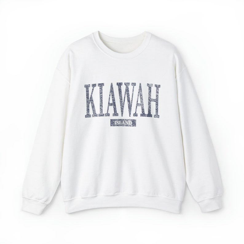 Kiawah Island Sweatshirt, South Carolina Crewneck, Carolina Shirt, East Coast Beach Pullover White