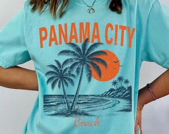 Panama City Comfort Colors® Beach Tshirt Gift Tee, Florida Family Vacation Shirt