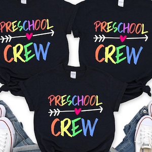 Preschool Crew Shirt, Pre-School Team Teacher T-Shirt, Preschool Squad, Preschool Teachers, Pre-K Shirt