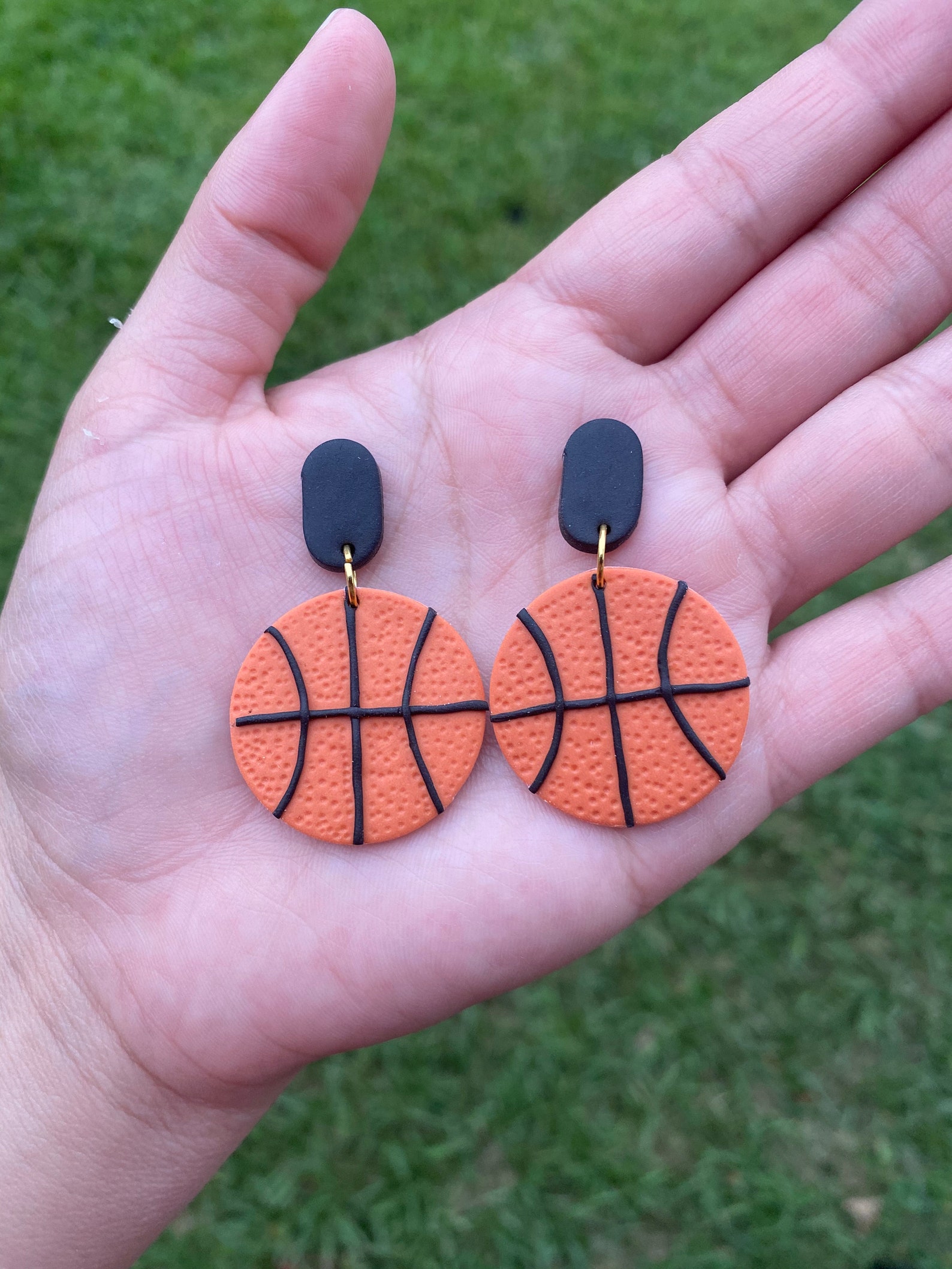 Basketball Lovin Earrings Polymer Clay Earrings Handmade Etsy