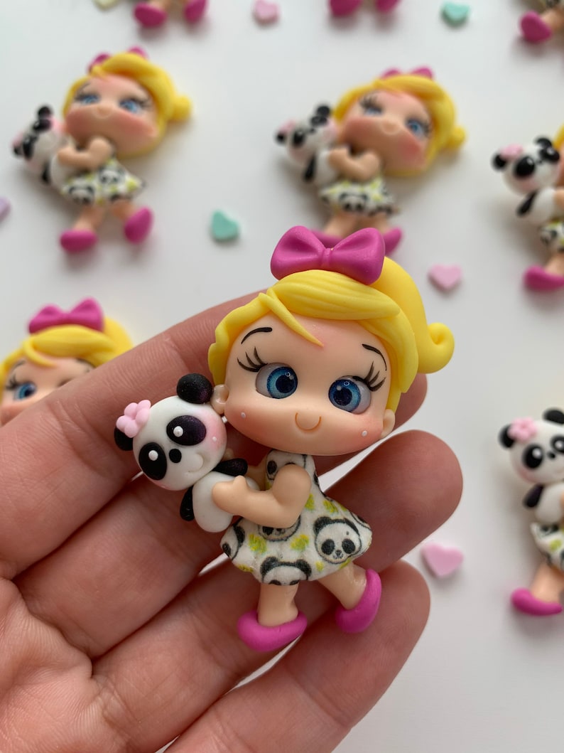 DIY Craft Animal Lover Girl Clay Embellishment Flat Back Clay Center Hair Bow Supplies