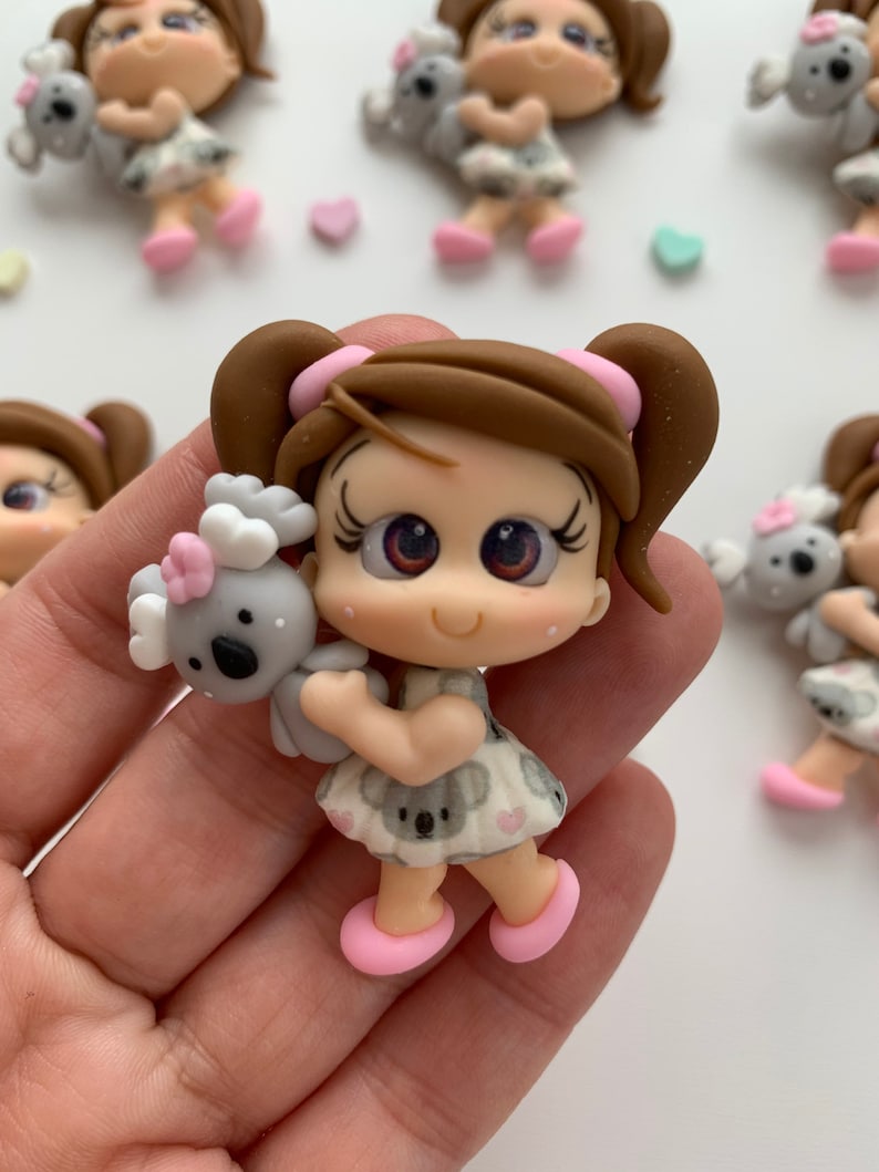 DIY Craft Animal Lover Girl Clay Embellishment Flat Back Clay Center Hair Bow Supplies