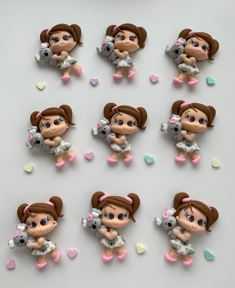 DIY Craft Animal Lover Girl Clay Embellishment Flat Back Clay Center Hair Bow Supplies