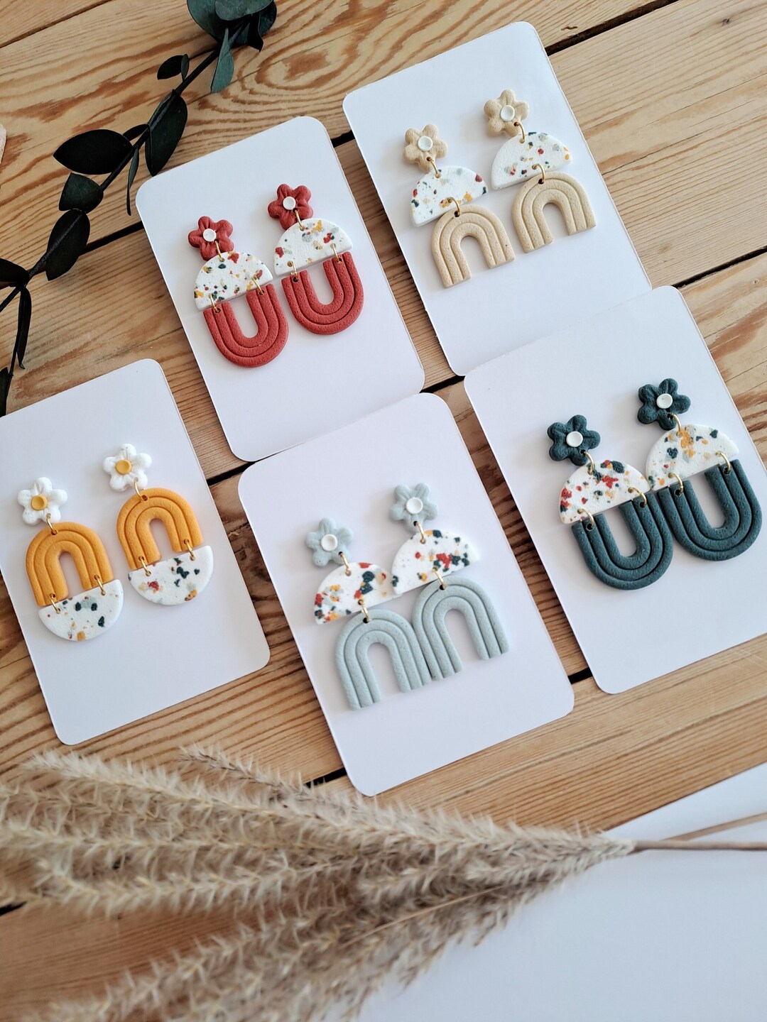 Polymer Clay Earrings Fimo Clay Earrings Handmade Earrings Etsy