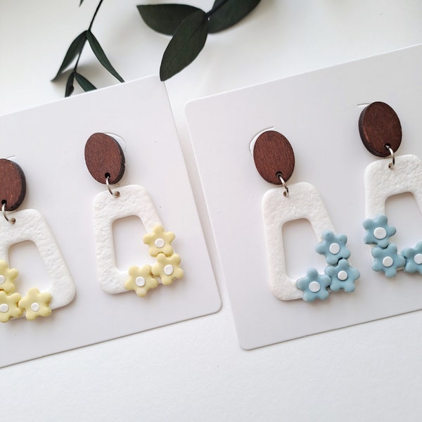 Polymer clay earrings | Fimo clay earrings | Handmade earrings | Original unique and light