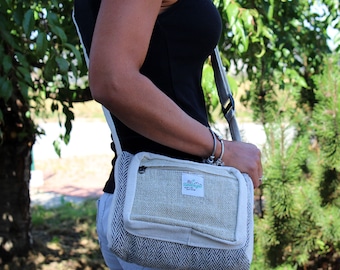 Messenger Bag - Pure Hemp and Cotton - Various Colours