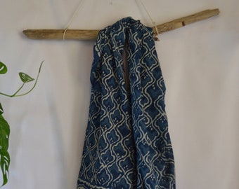 Grand foulard ou paréo, imprimé au bloc