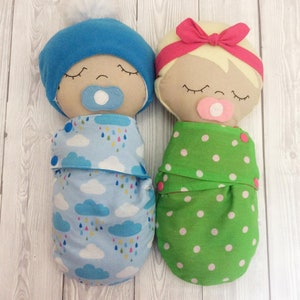 Swaddle baby rag doll pattern and tutorial