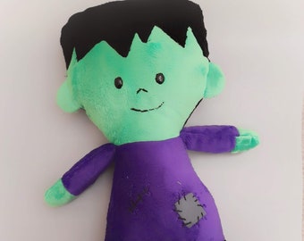 Baby Halloween monster plush sewing pattern and tutorial