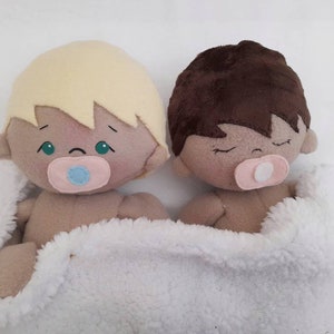 plush baby doll sewing pattern (doll only no clothes included).