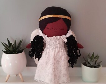 Angel doll Christmas tree topper sewing pattern and tutorial