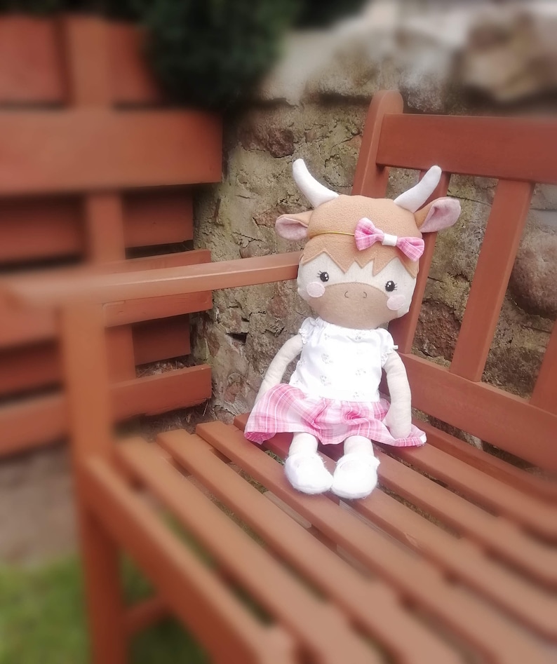 Highland cow soft toy sewing pattern pdf | Etsy