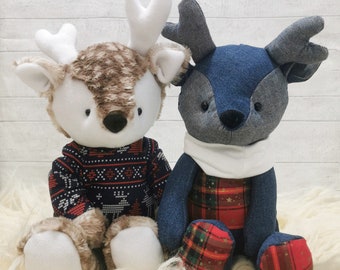 plush reindeer sewing pattern and tutorial easy memory bear pdf