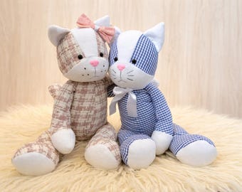 Mittens the kitten plush cat memory bear sewing pattern and tutorial pdf digital download.