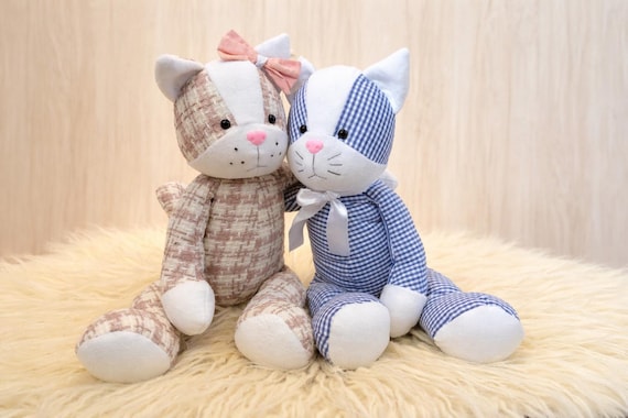 Mittens the kitten plush cat memory bear sewing pattern and tutorial pdf digital download.
