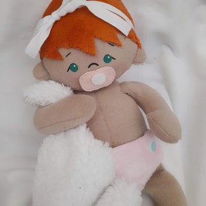 plush baby doll sewing pattern and tutorial with accessories