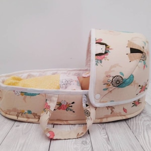 dolls bassinet sewing pattern and photo tutorial.