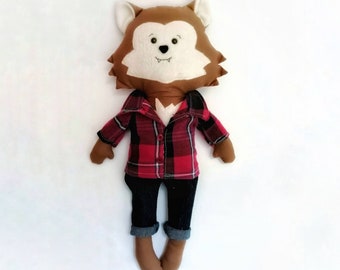 werewolf soft toy and clothing pattern and tutorial pdf