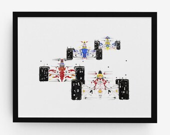 Lámina artística "El rincón de Senna" - Arte mural de F1 - Arte de F1 por David Tyers