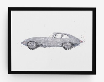 Jaguar [E-Type] Fine Art Print - Wall Art - F1 Art By David Tyers