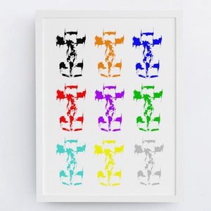 POP GRID. Poster - F1 Wall Art - F1 Art By David Tyers