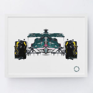 Aston Martin AMR21 Poster - Aston Martin Cognizant AMR21 F1 Team 2021 Poster - F1 Wall Art - F1 Art By David Tyers