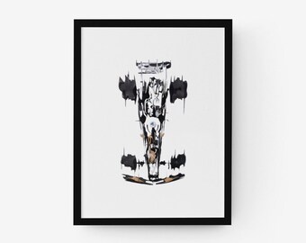 Romain Grosjean Haas [VF19] Fine Art Print - F1 Wall Art - F1 Art By David Tyers