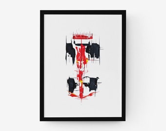 Sebastian Vettel Ferrari [SF90] Fine Art Print - F1 Wall Art - F1 Art By David Tyers