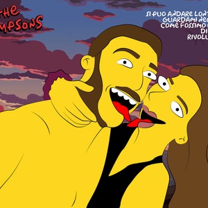 Simpson personalizzati, Illustrazione Simpson, Ritratto Simpson, Ritratto digitale Simpson, Illustrazione digitale, Cartoon personalizzato.